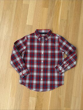 Janie and Jack Red Plaid Button-Down Shirt
